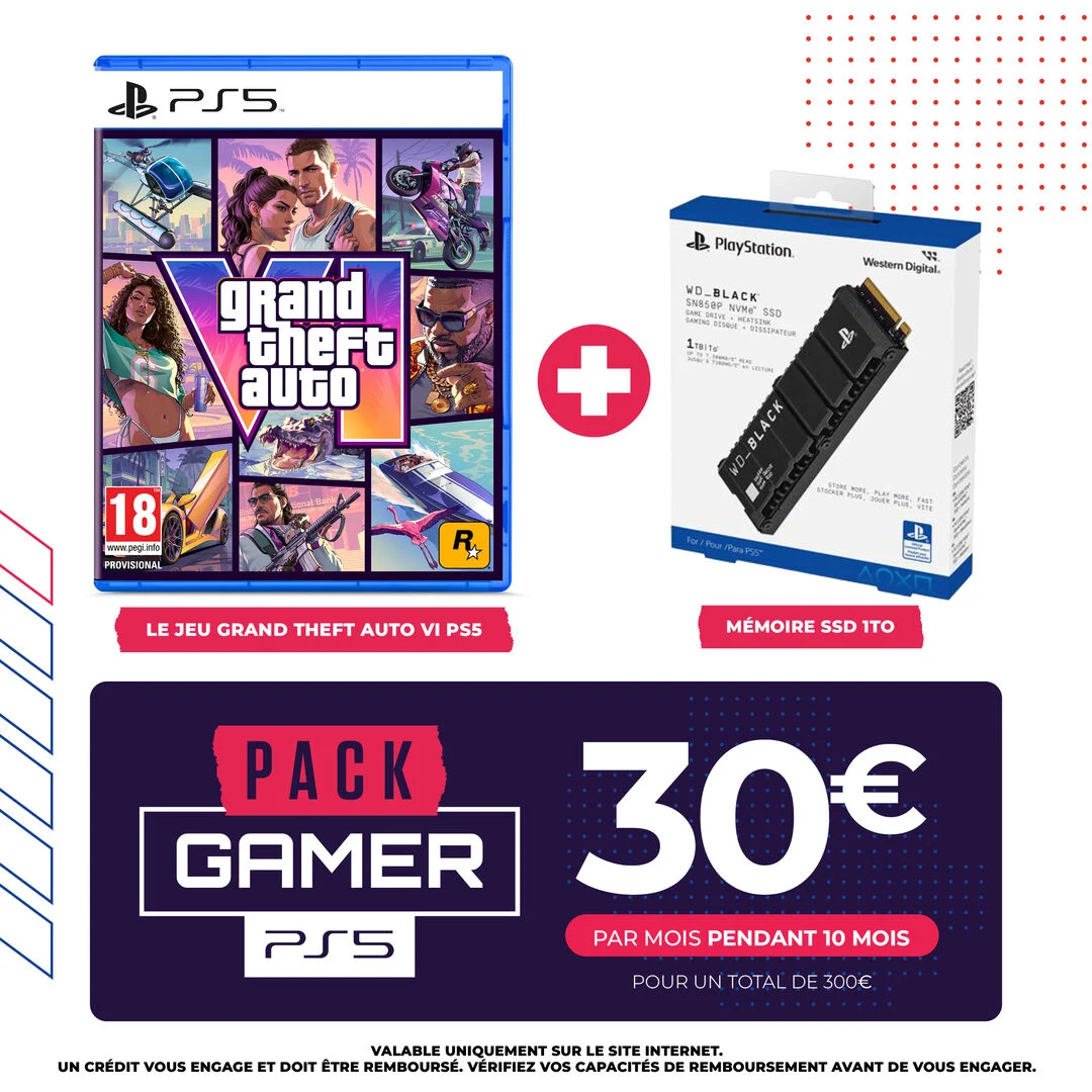 Bundle Micromania GTA VI PS5 avec SSD WD_BLACK SN850P 1 To