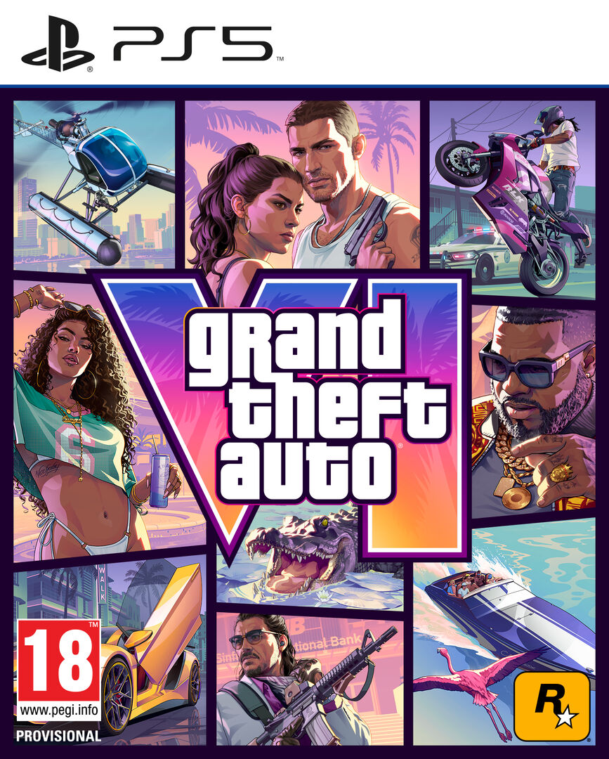 Boîte de Grand Theft Auto VI sur PS5 contenant un code de téléchargement