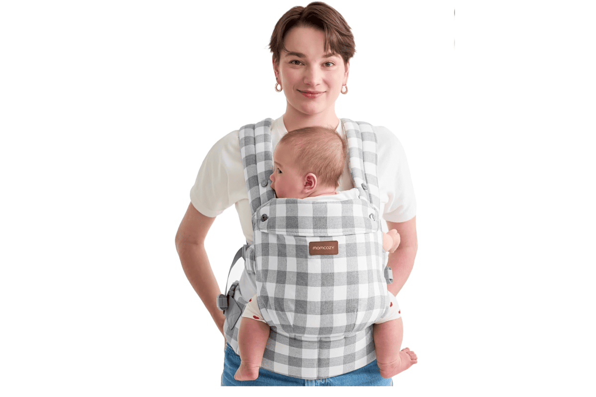 MomCozy porte-bébé motif carreaux