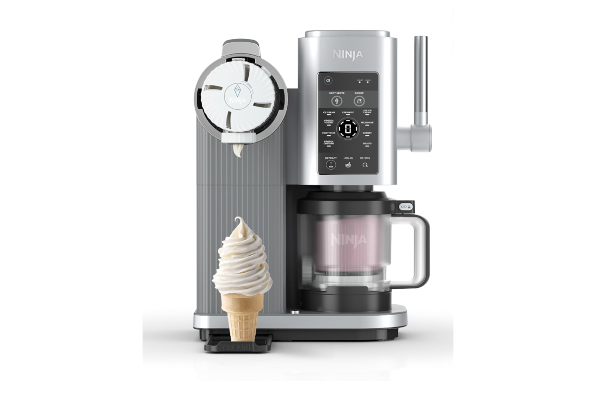 Ninja CREAMi Scoop and Swirl sorbetière et machine à glace italienne gris platine