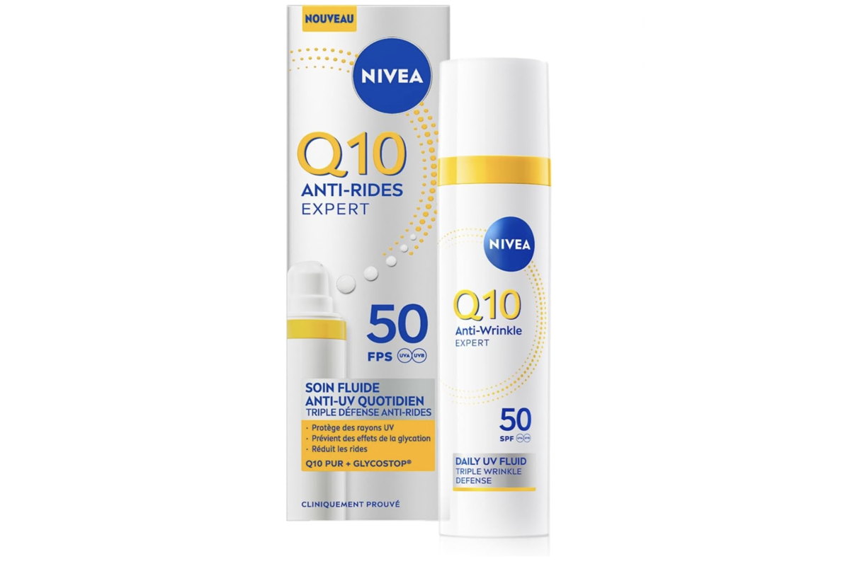 NIVEA Q10 Anti-Rides Expert Fluide Anti-UV SPF50 avec boîte