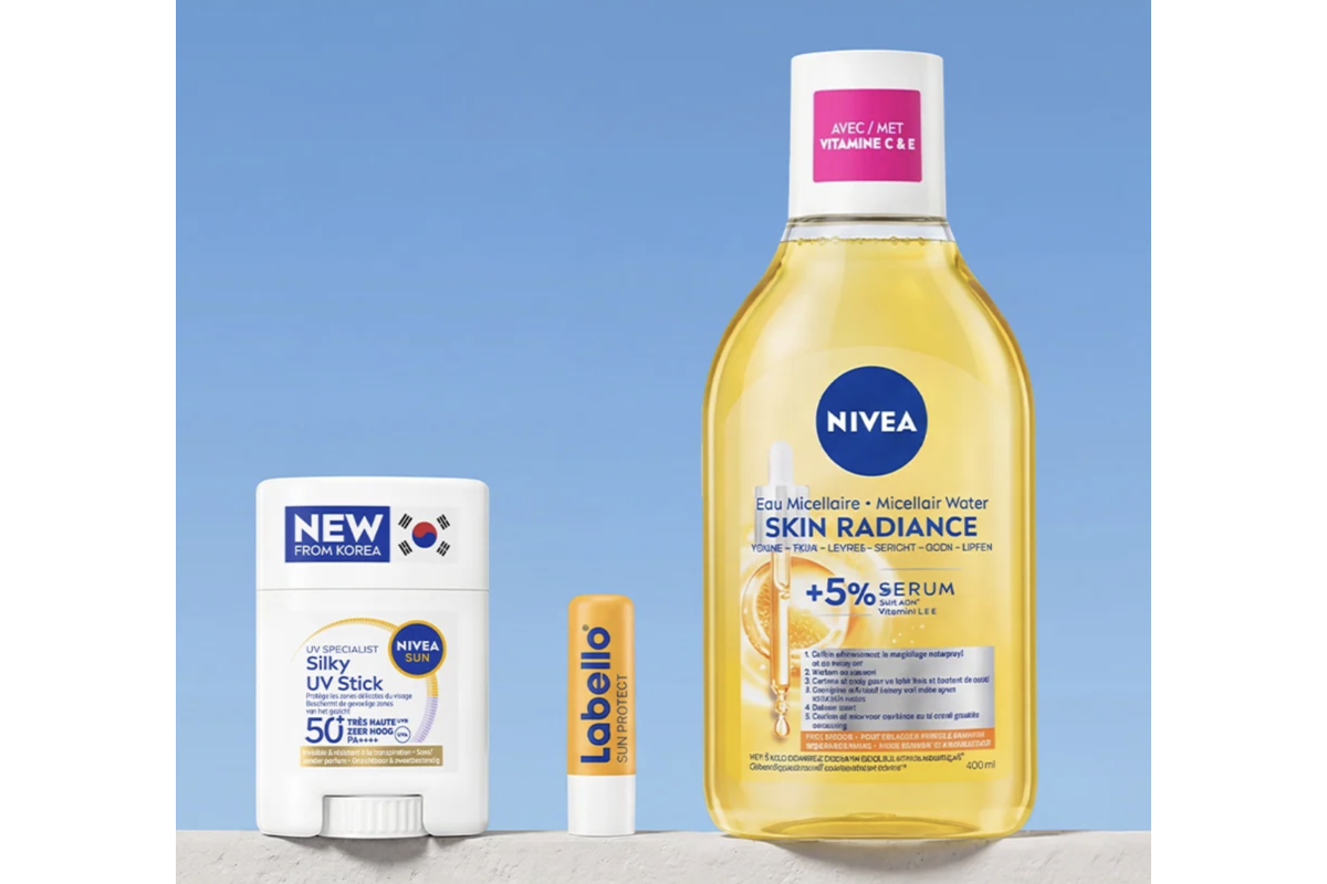 NIVEA routine beaux jours stick UV SPF50 eau micellaire Skin Radiance spray solaire