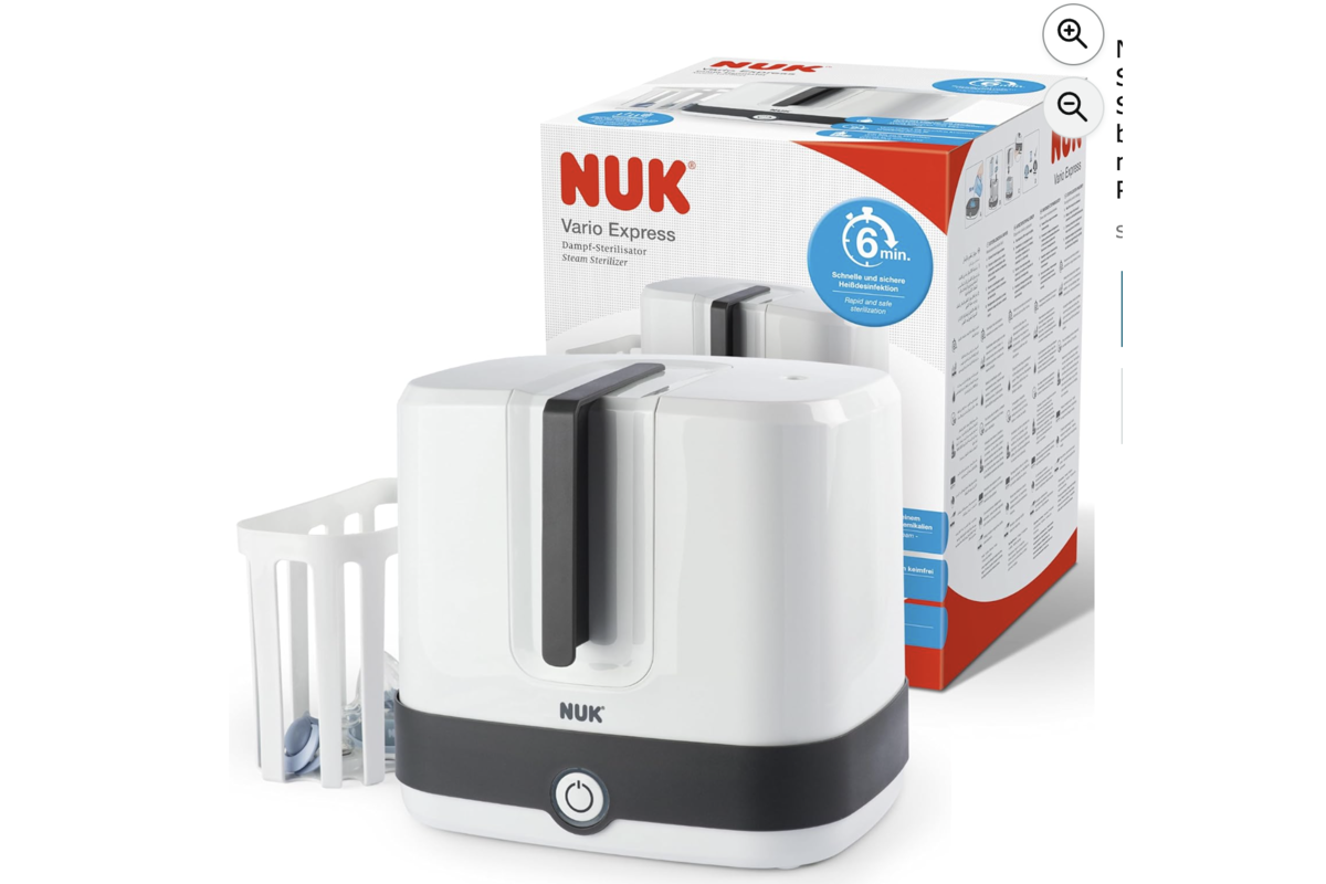 NUK Vario Express stérilisateur de biberons avec panier amovible et boîte