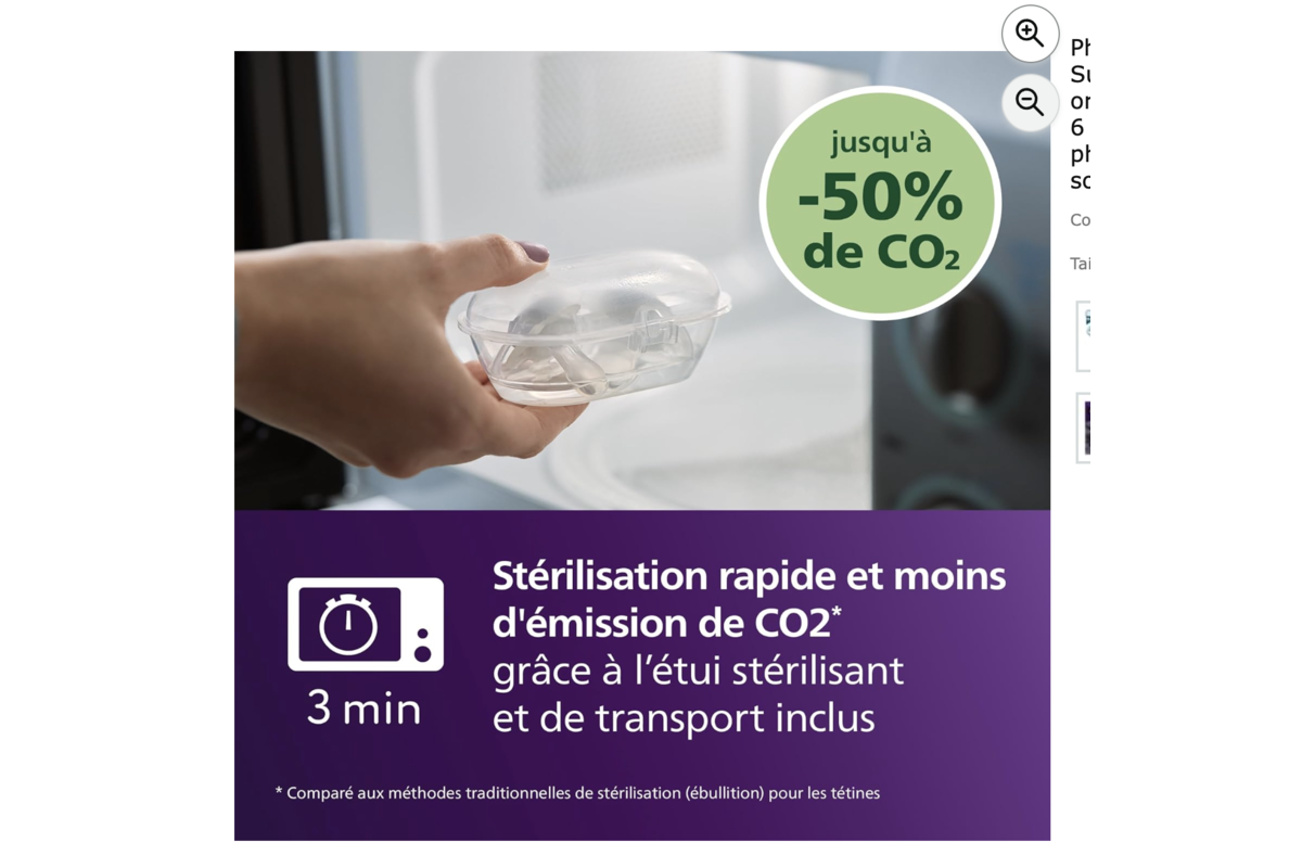 Étui de stérilisation Philips Avent : 3 minutes au micro-ondes, jusqu'à -50% de CO2