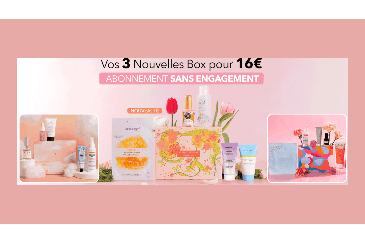 Prescription Lab 3 nouvelles box beauté Potion Enchanteresse La Vie en Couleurs Rêverie 16 euros sans engagement juin 2026