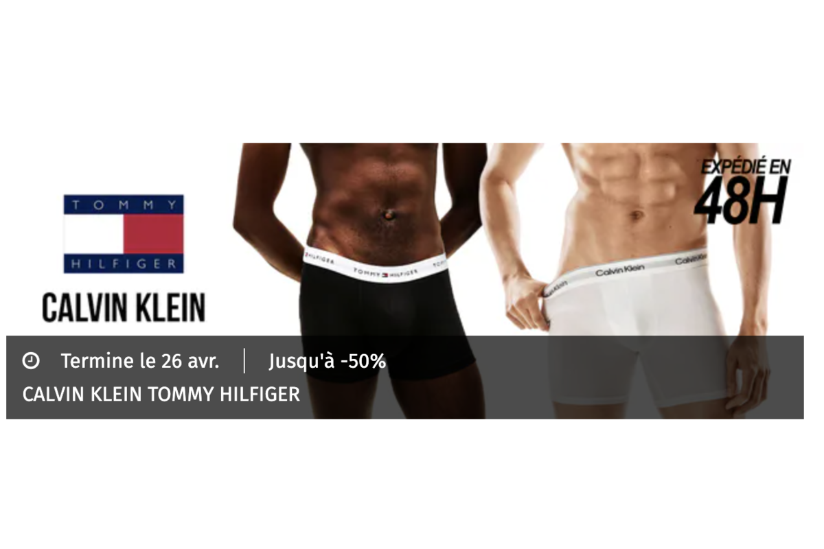 Vente privée Calvin Klein Tommy Hilfiger sous-vêtements