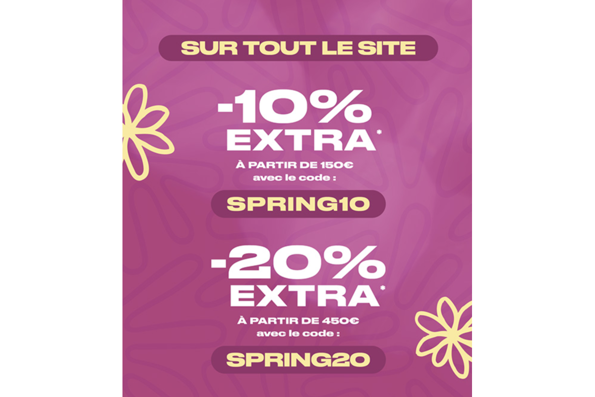 Private Sport Shop codes promo SPRING10 et SPRING20 avril 2026
