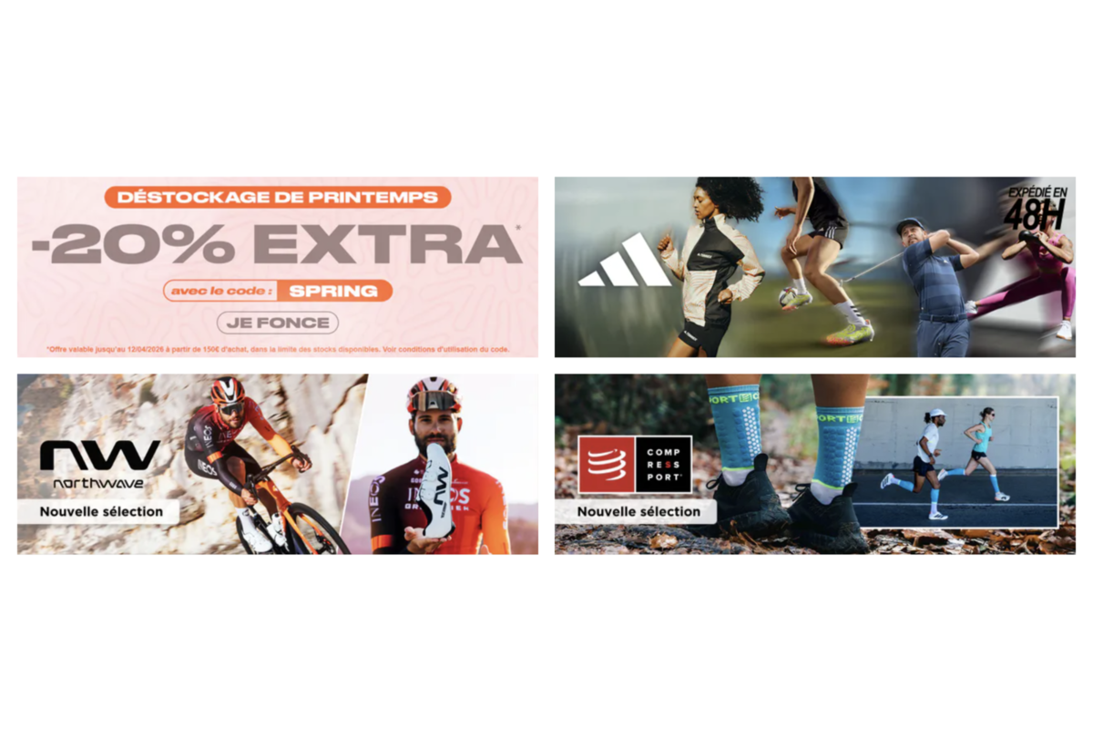 Private Sport Shop déstockage printemps -20% extra code SPRING Adidas Northwave Compressport