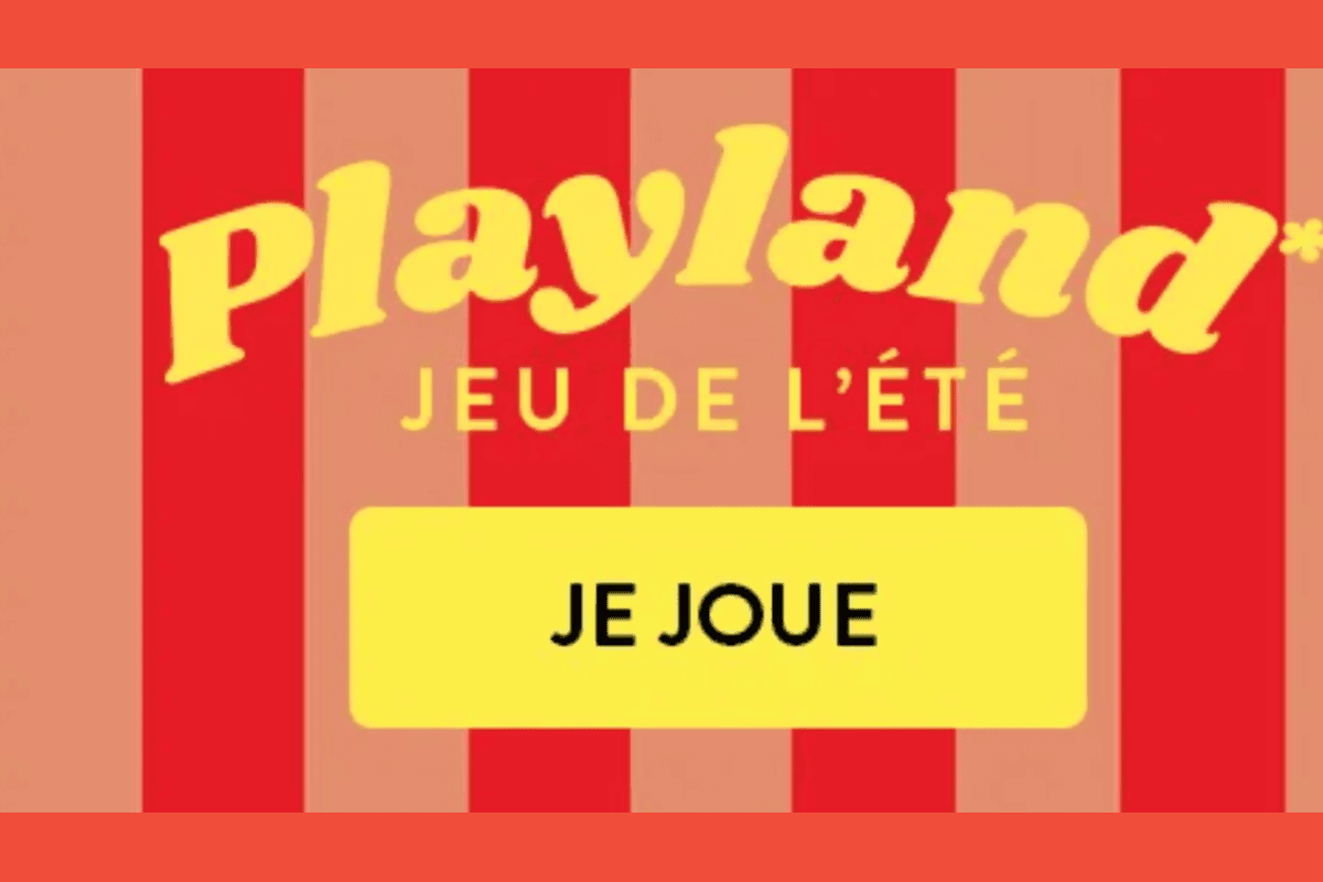 Promod jeu de l'été Playland roue de la fortune bouton Je joue rayures rouge orange 15 juillet au 16 août 2026
