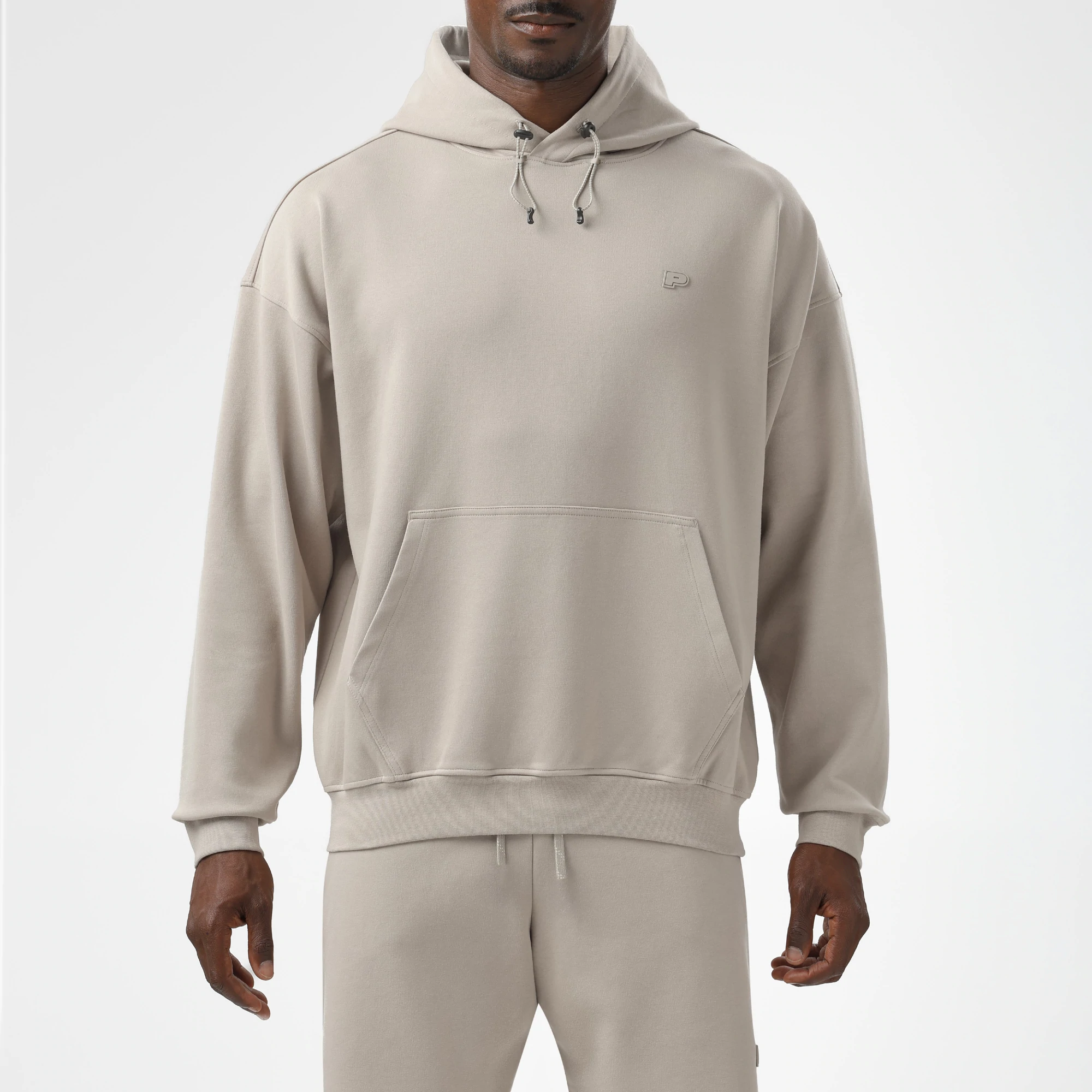 Sweat à capuche Prozis Oversized Elite coloris taupe