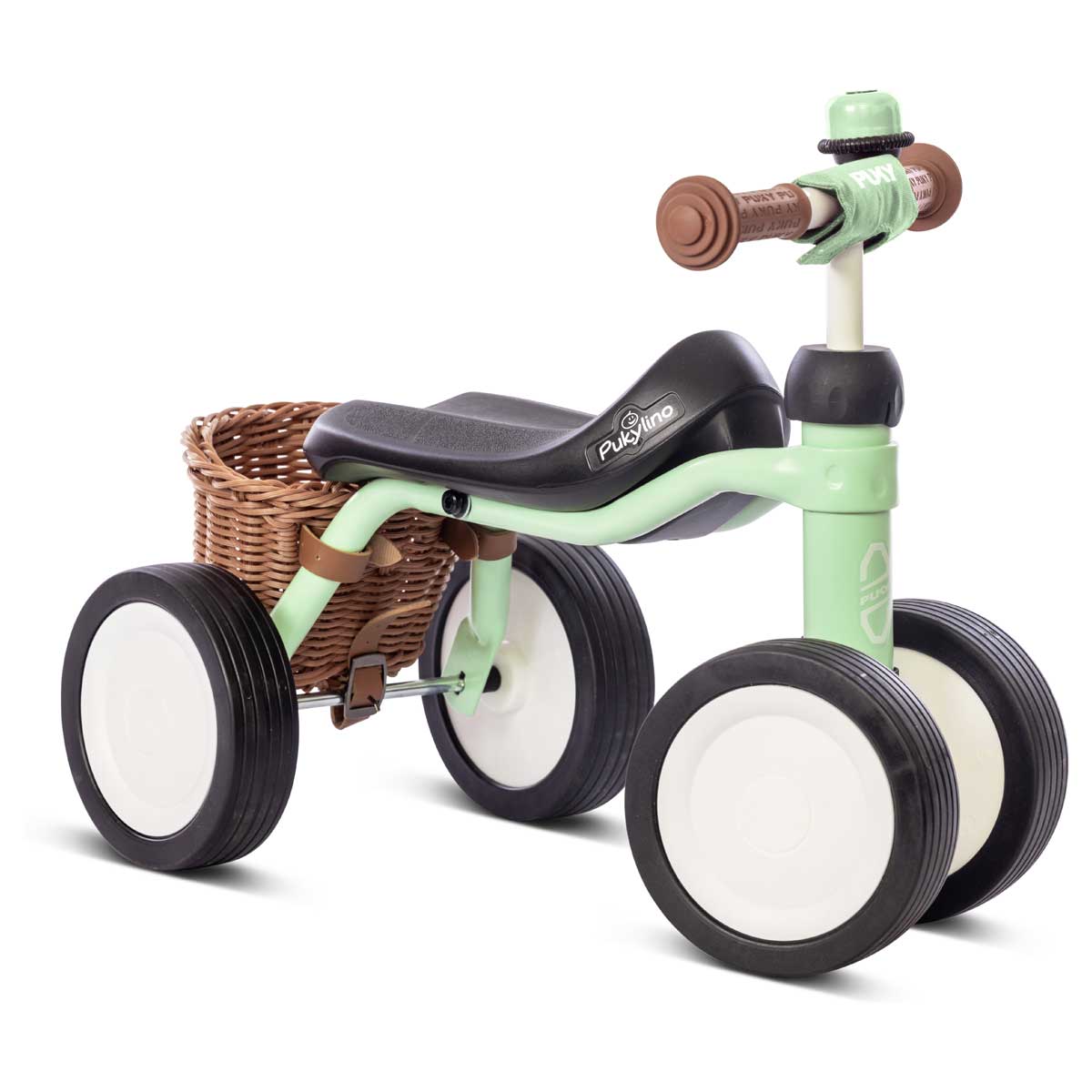 Porteur PUKYlino pastel vert à quatre roues pour enfant dès 1 an