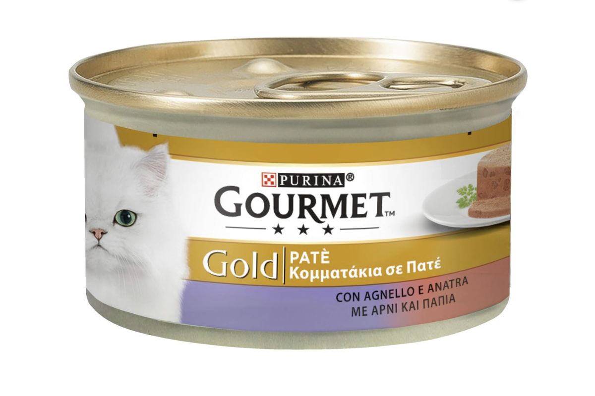 Purina Gourmet Gold lot 24 conserves patee chat agneau et canard 85g
