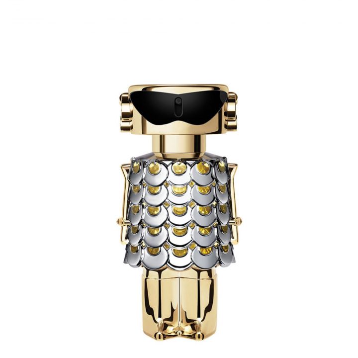 Flacon robot doré Rabanne Fame Eau de Parfum femme 50 ml