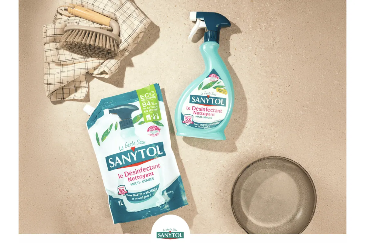 Sanytol desinfectant nettoyant multi-usages spray et recharge eucalyptus
