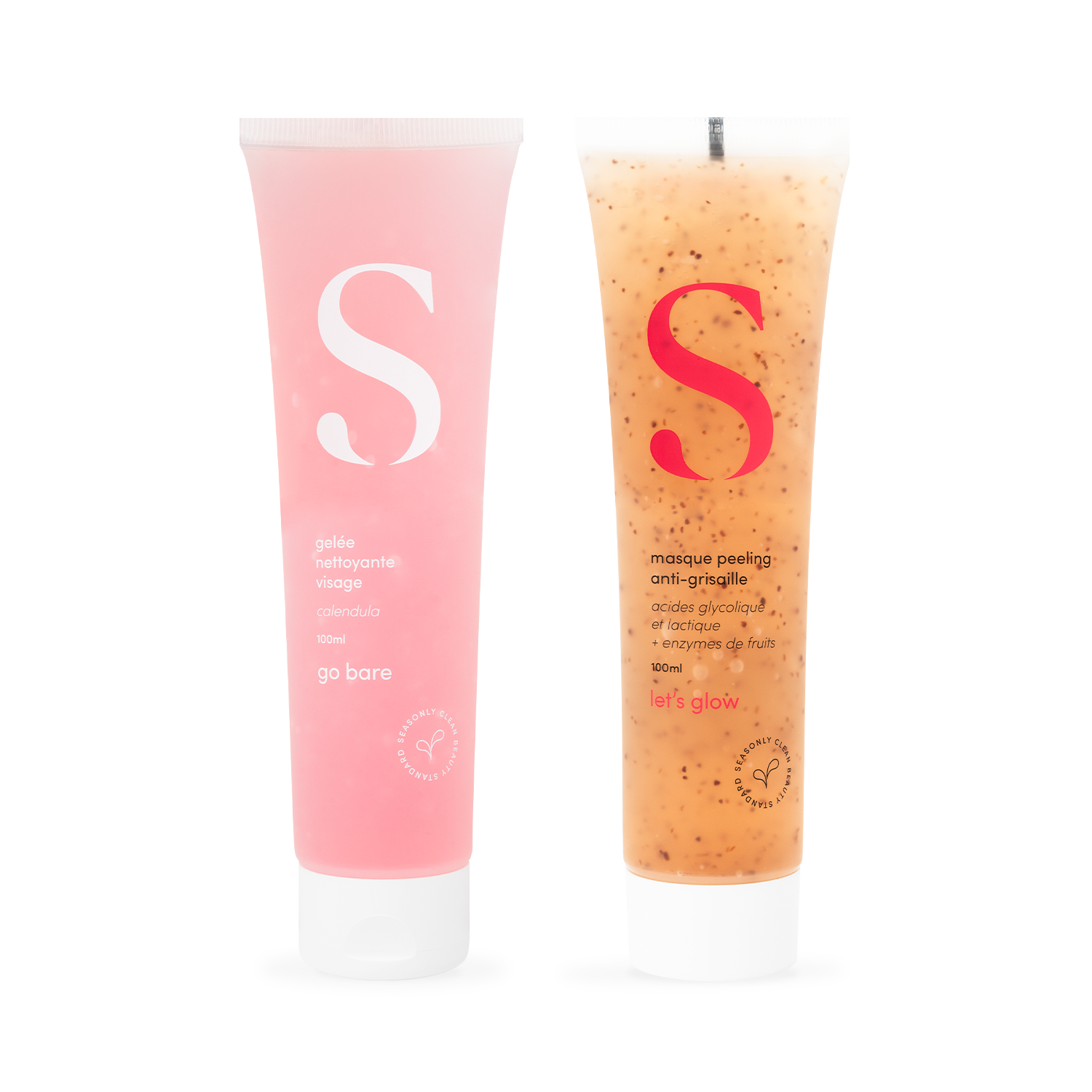 Duo Inner Glow Seasonly avec Gelée Nettoyante et Masque Peeling Anti-Grisaille