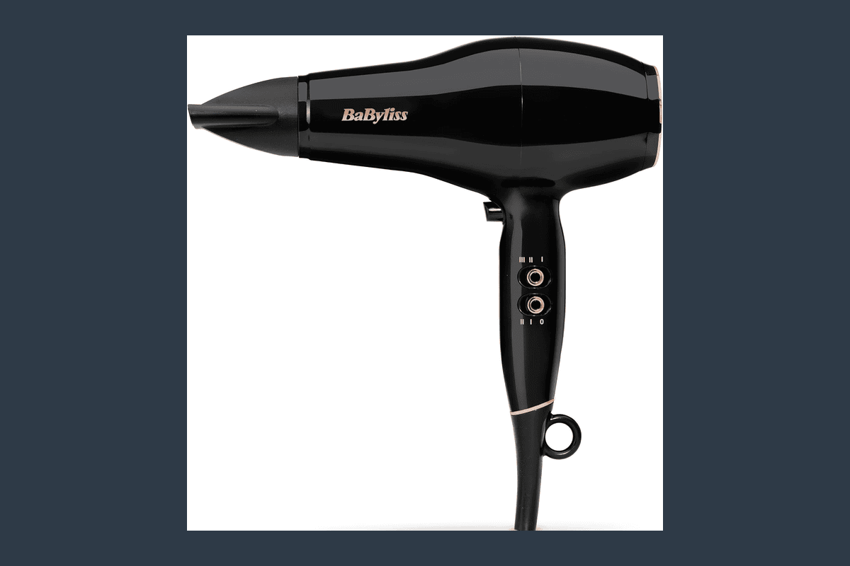 BaByliss Air Styler Pro sèche-cheveux 2300W technologie ionique anti-frisottis 6 combinaisons vitesse chaleur buse concentrateur diffuseur bouton air froid brillance