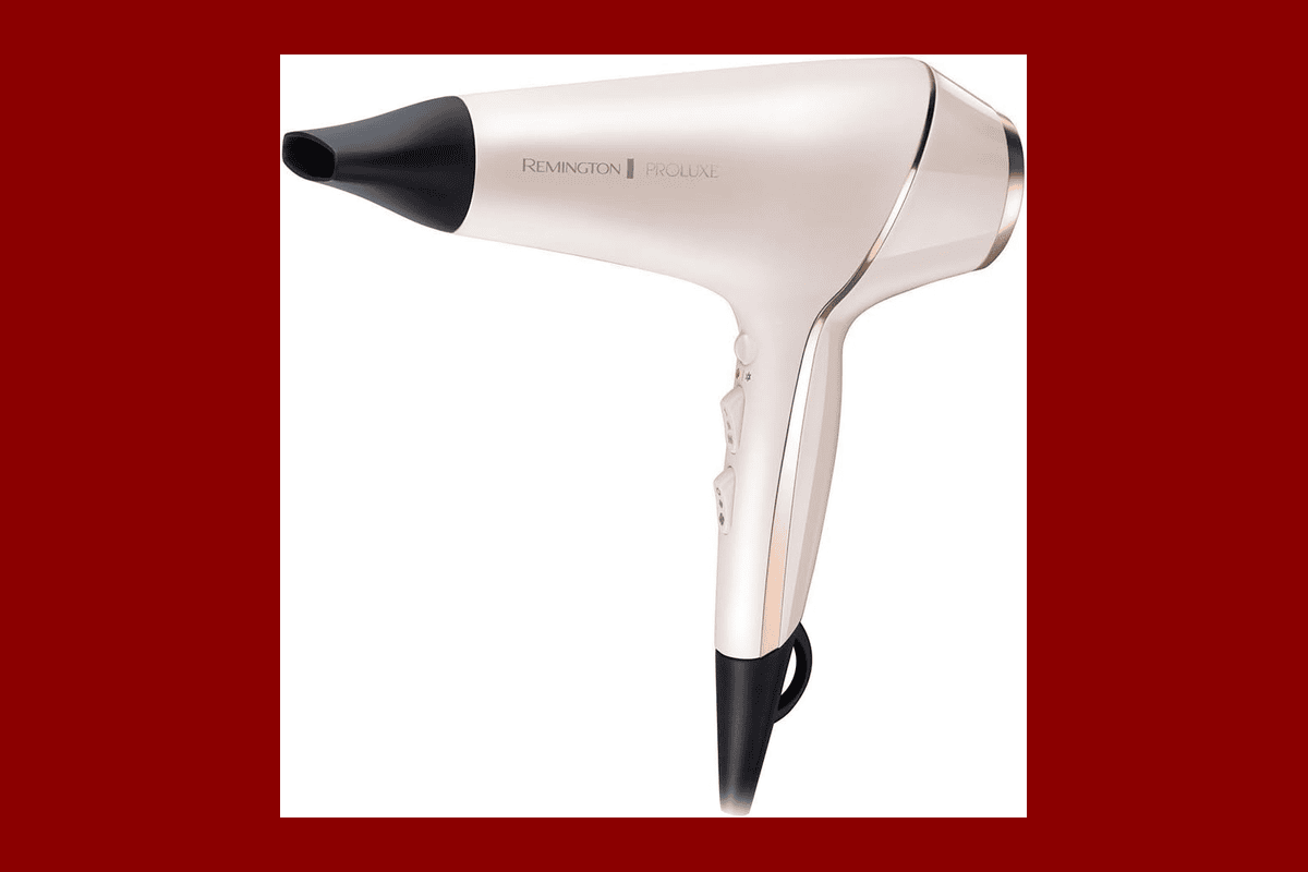 Remington sèche-cheveux ionique OptiHeat kératine huile argan 2300W technologie ionique concentrateur inclus prix accessible débutantes voyage