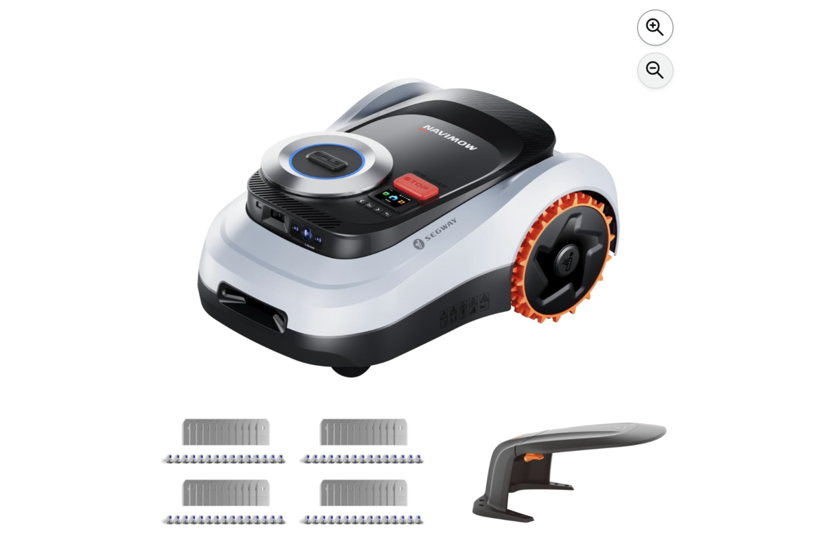 Segway Navimow i208 robot tondeuse LiDAR avec garage et kits de lames