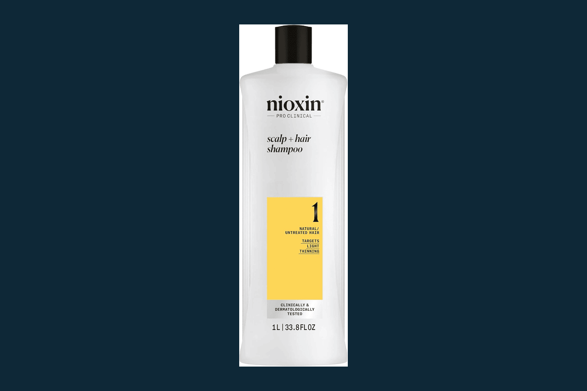 Nioxin System 1 shampoing anti-chute cheveux clairsemés densification cuir chevelu revitalisé formule brevetée dermatologues gamme system