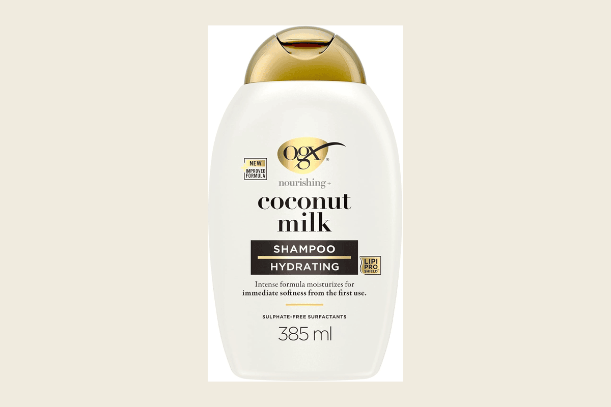 OGX Coconut Milk shampoing nourrissant lait coco huile coco sans sulfates 385ml grande disponibilité supermarché budget accessible