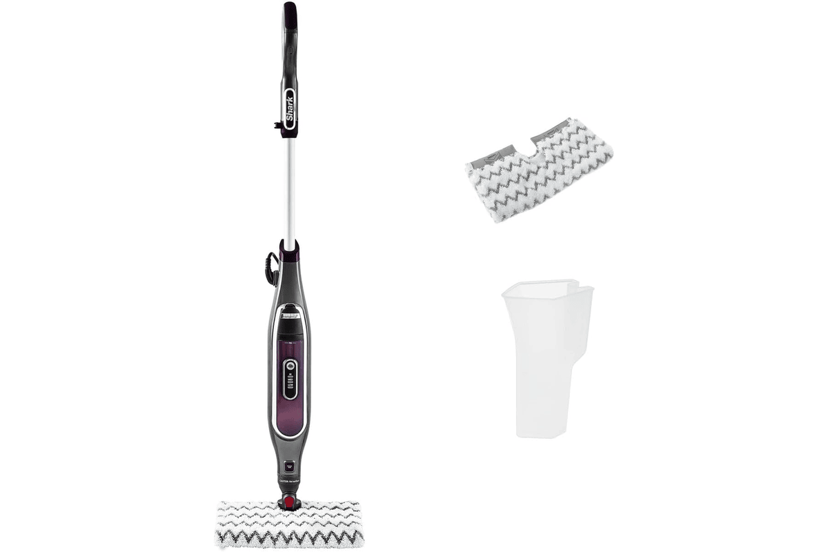 Shark Klik n'Flip balai vapeur contrôle intelligent vapeur 2 tampons lavables sols durs parquet carrelage