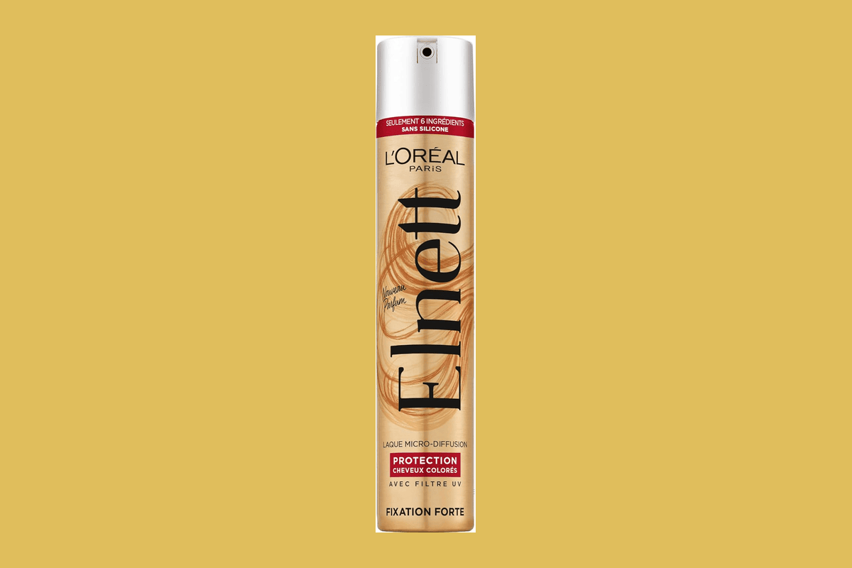 L'Oréal Elnett Satin laque cheveux fixation forte tenue longue durée 48h micro-diffusion brossable parfum signature 300ml