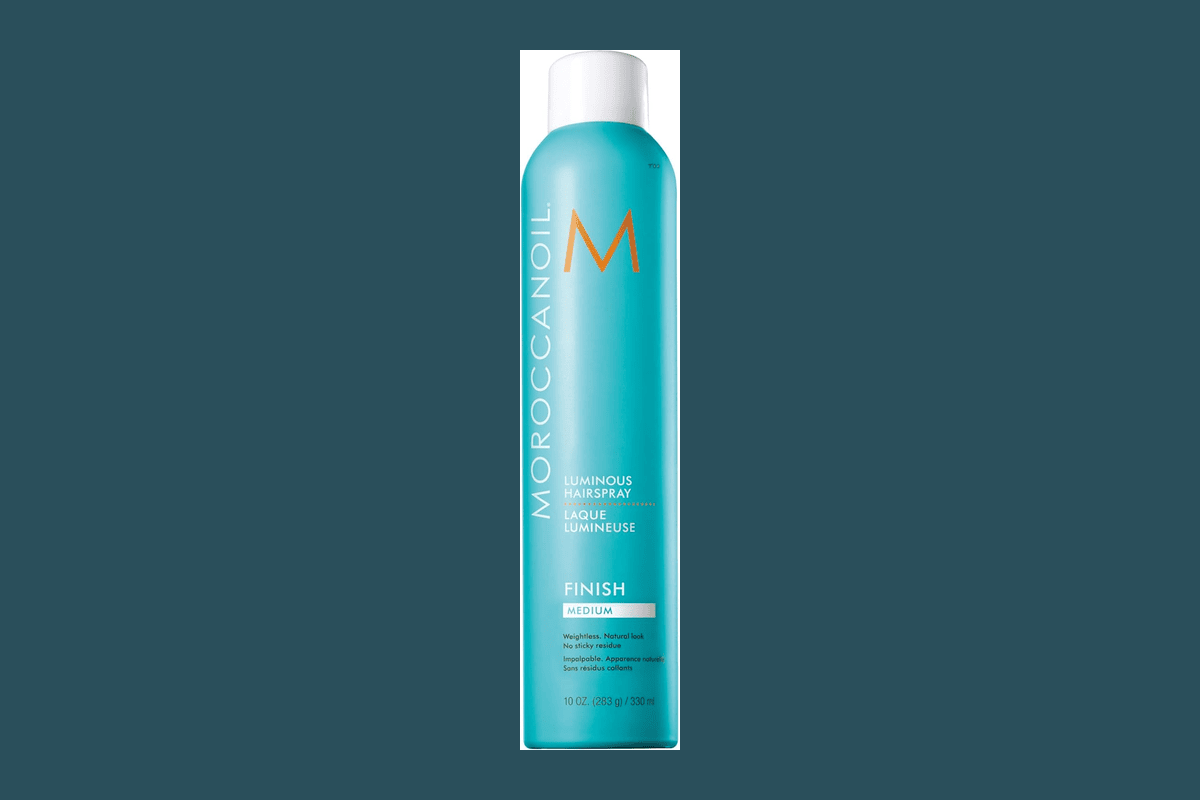 Moroccanoil Luminous Hairspray laque brillance immédiate huile argan fixation flexible durable parfum signature sans alcool desséchant