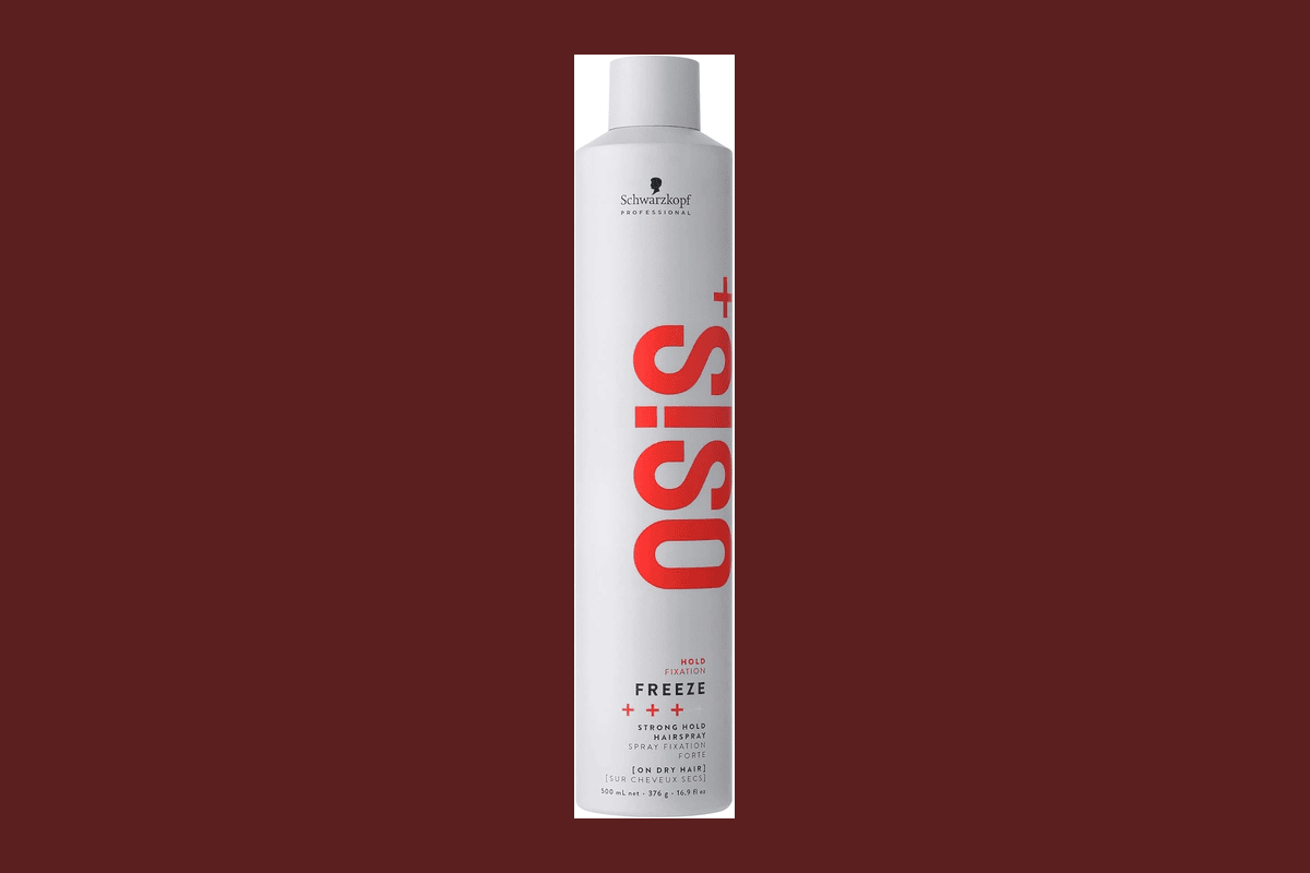 Schwarzkopf Osis+ Freeze laque fixation extrême niveau 5 tenue 24h coiffures structurées chignons résistant humidité 300ml
