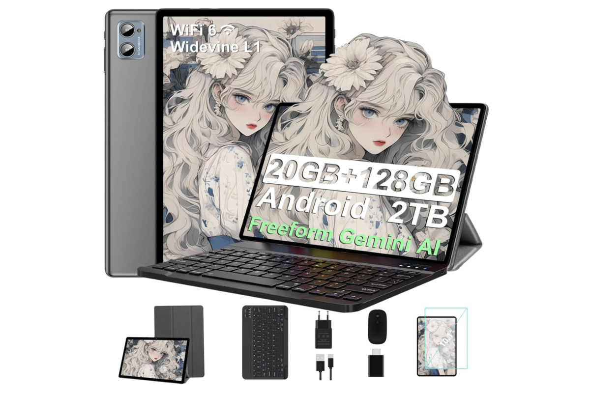Tablette SUAAT S3 10 pouces avec clavier, souris et accessoires