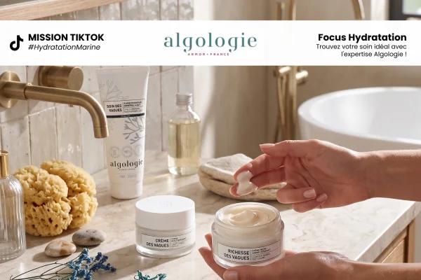 Soins visage Algologie de la mission TikTok Hydratation Marine