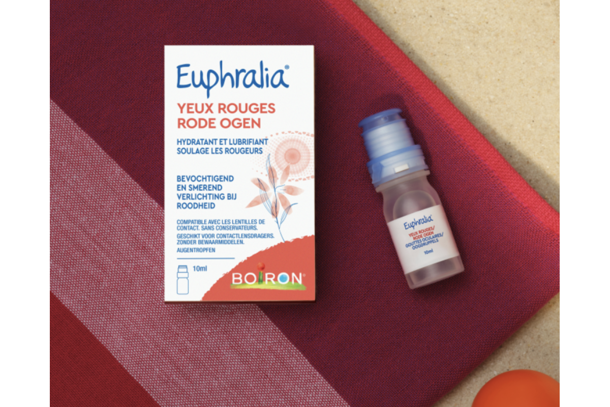 Test gratuit Boiron Euphralia Yeux Rouges gouttes hydratantes lubrifiantes