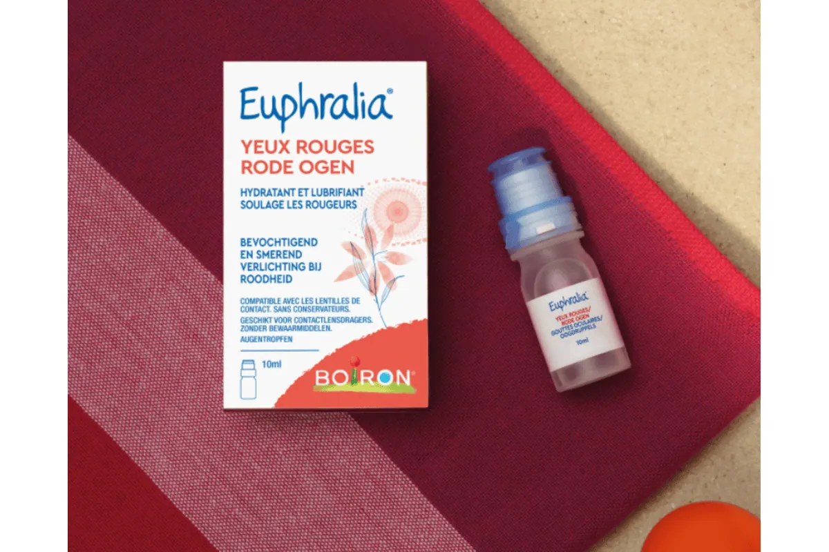 Test gratuit Boiron Euphralia Yeux Rouges gouttes hydratantes lubrifiantes