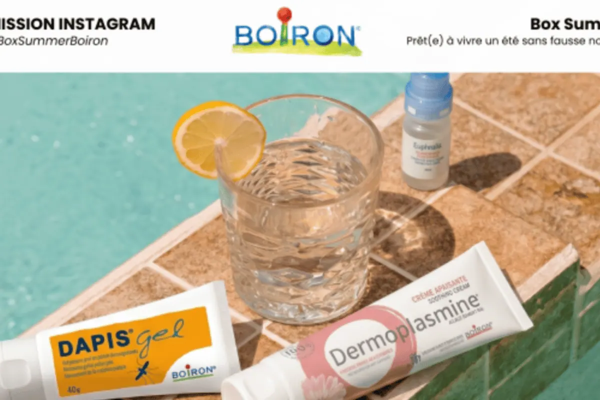 Test gratuit Boiron Summer Box : trousse de secours d'été en exclusivité, ambassadeur jusqu'au 16 juin 2026