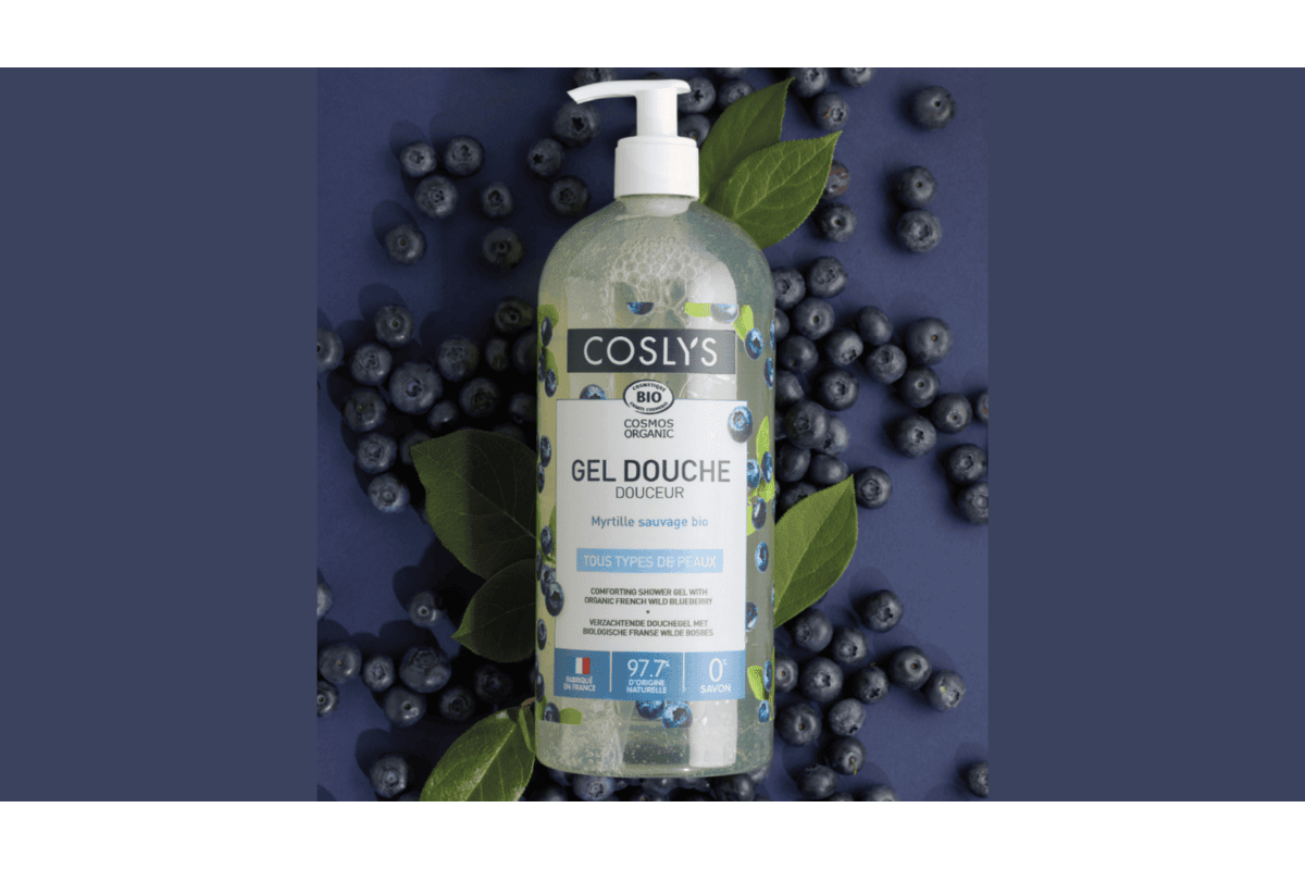 Test gratuit gel douche bio à la myrtille sauvage Coslys programme ambassadeur français