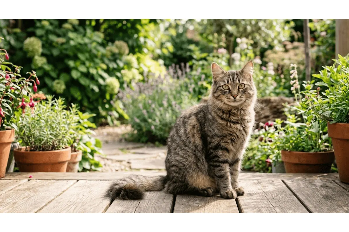 Chat participant à une étude d'appétence d'un complément alimentaire en pâte