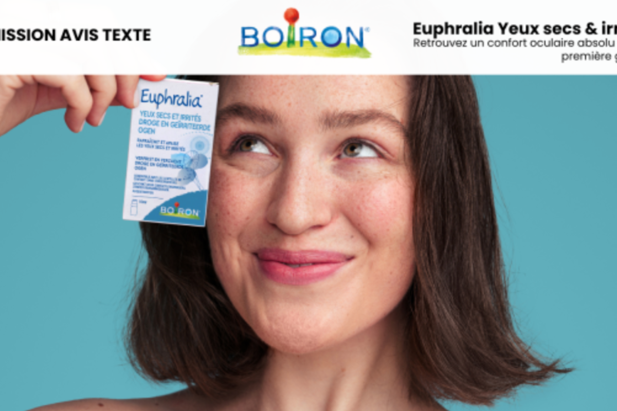 Test gratuit Euphralia Yeux secs et irrités Boiron : mission ambassadeur jusqu'au 9 juin 2026