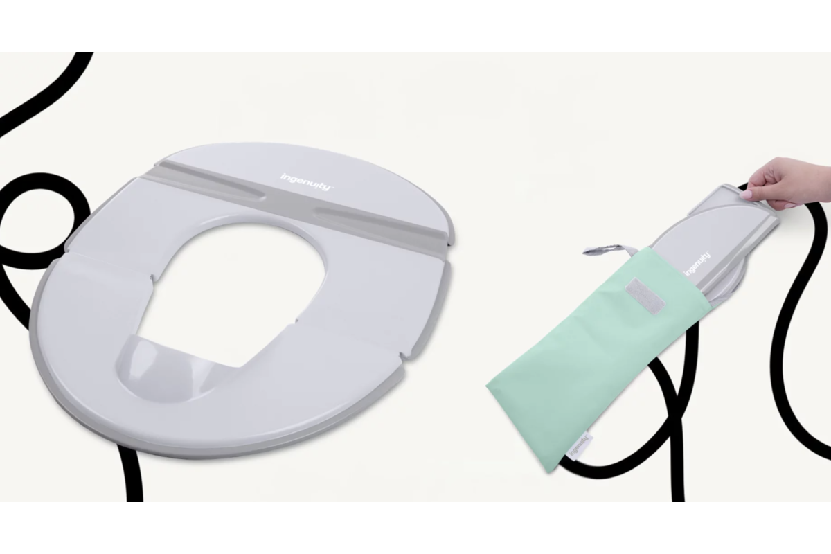 Test gratuit réducteur de toilette pliable de voyage Ingenuity avec sac de transport apprentissage propreté Mamadvisor mai 2026
