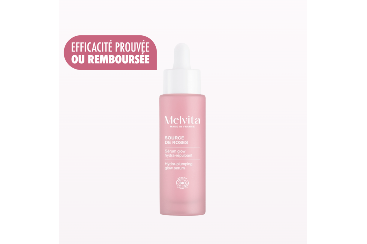 Melvita Sérum Glow 3-en-1 Source de Roses satisfait ou remboursé