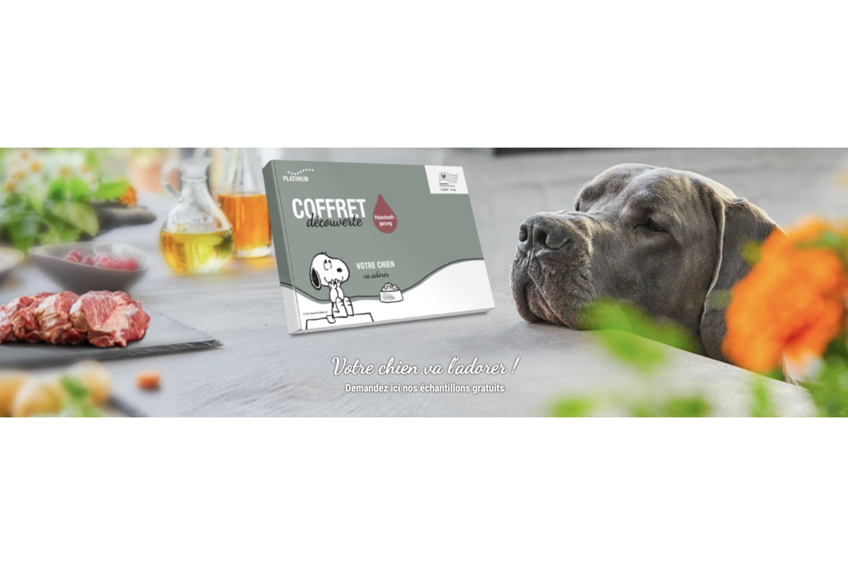Coffret découverte Platinum gratuit pour chien aliments secs 70% viande fraîche avec friandises