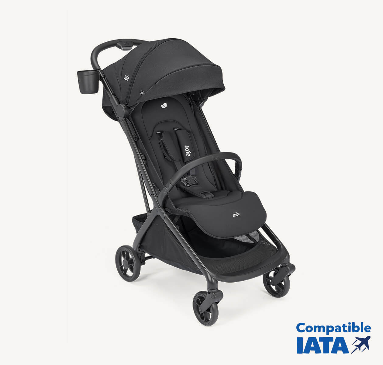 Poussette cabine légère noire porto Joie proposée à 10 testeurs sur Consobaby