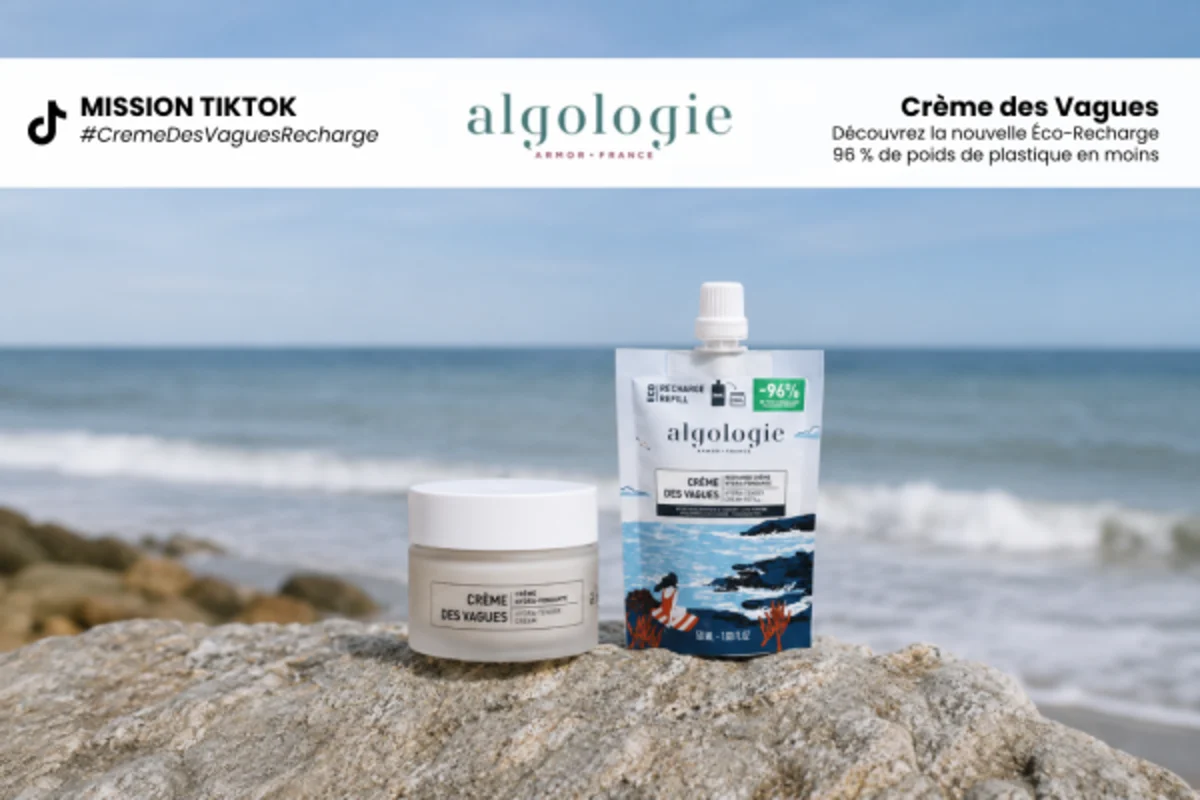 Mission TikTok Algologie pour tester la Crème des Vagues et son éco-recharge