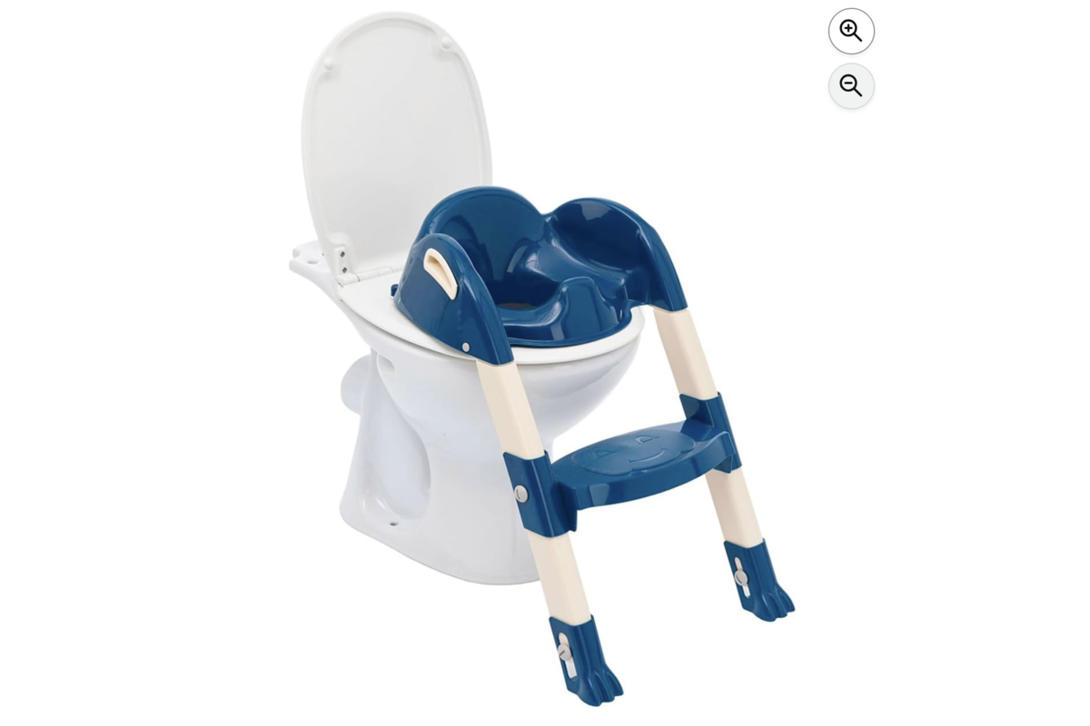 Thermobaby Kiddyloo réducteur de toilettes bleu océan avec marche