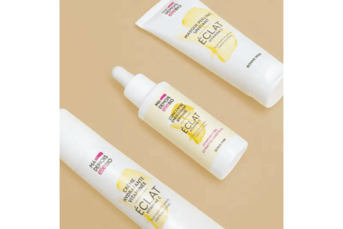 Masque peeling unifiant éclat Mademoiselle bio 2 pourcent AHA peeling doux peaux sensibles teint homogène bonne mine