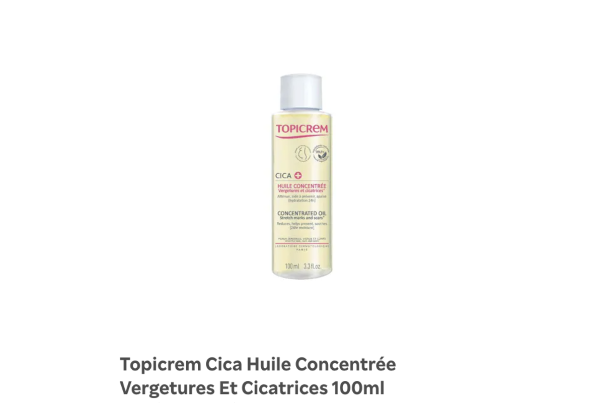 Topicrem CICA+ Huile Concentrée Vergetures et Cicatrices 100 ml