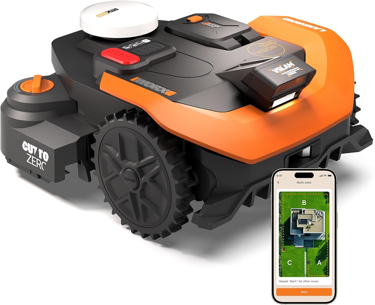 Robot tondeuse WORX Vision Cloud WR330E pour 3 000 m²